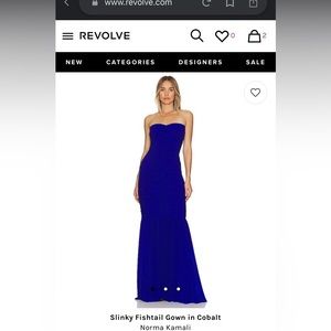 Selling a Colbat Blue Norma Kamali long dress.